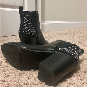 Studded ankle booties
